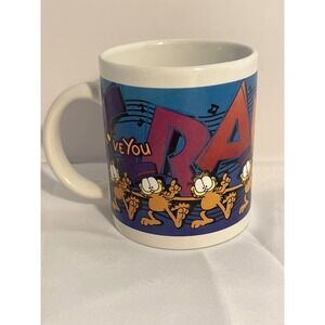 Vintage 1998 Garfield I Love You Grandpa Coffee Mug Giftco School Designs Cerami